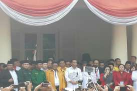 Tiba di Gedung Joang 45, Jokowi dan Ma'ruf Amin Didampingi Parpol Pendukung