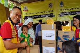 Gempa Lombok, Charles Saerang Gandeng Lions Club Berikan Santunan