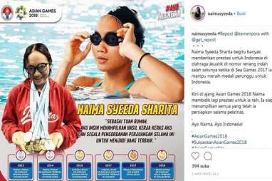 Pesona Naima Syeeda Sharita, Atlet Renang Indah Sepupu Acha Septriasa