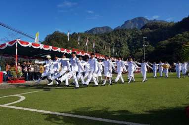 Suasana HUT Ke-73 RI di Kota Tambang Timika