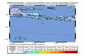 Gempa Bali Disebabkan Pergerakan Lempeng Indo-Australia