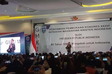 Jokowi Buka Kongres ke-36 GMKI di Bogor