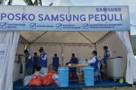 Bantu Pengungsi di Palu, Samsung Operasikan 10 Mesin Cuci Pakaian Gratis