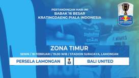 Piala Indonesia: Persela vs Bali United Kick-off 19.00 WIB. Ini Live Streamingnya