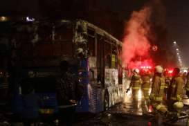 Begini Kronologi Bus TransJakarta Terbakar di Pasar Baru 