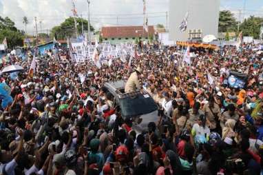 Warga Merauke Papua Tumpah Ruah di Kampanye Terbuka Prabowo