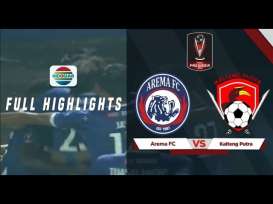 Semifinal Piala Presiden: Arema vs Kalteng Putra 3-0 Leg 1. Ini Videonya