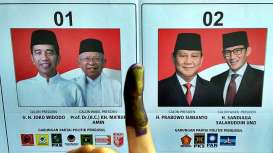 Suara Masuk 22,14 persen, Jokowi-Amin 55,19 persen, Prabowo-Sandi 44,81 persen