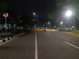 JELANG PUTUSAN MK, Begini Situasi Jalan Medan Merdeka Barat Rabu Malam Ini