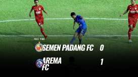 Liga 1: Arema Tekuk Semen Padang 1-0, Melejit ke Posisi 9. Ini Videonya