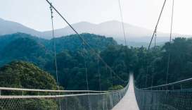 Jembatan Gantung Situ Gunung Dongkrak PNBP Gunung Gede Pangrango