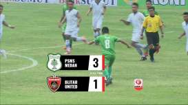 Live Streaming PSMS vs Blitar Bandung United Skor 3-1