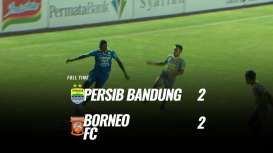 Liga 1: Persib vs Borneo FC 2-2, Borneo FC Tembus 4 Besar, Persib Posisi 9. Ini Videonya