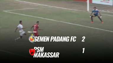 Semen Padang Tekuk PSM Makassar 2-1, tapi Masih di Zona Degradasi. Ini Videonya