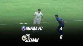 Arema FC Tekuk PSS Sleman 4-0 Melejit ke Posisi 4. Ini Videonya