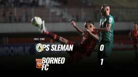 Borneo FC Tekuk PSS Sleman 1-0, Melejit ke Posisi 2. Ini Videonya