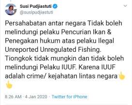 Soal Natuna, Susi Pudjiastuti: Bedakan Pencurian Ikan dengan Persahabatan dan Iklim Investasi