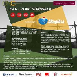 Yuk, Berolahraga Sambil Donasi Covid-19 dengan Lean On Me Run/Walk