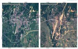 Begini Citra Satelit Luwu Utara Sebelum & Sesudah Banjir Bandang