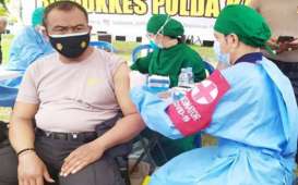 Amankan Kunjungan Wapres, Polda Kalteng Vaksinasi 124 Anggota