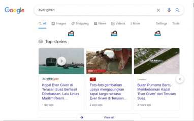 Cara Unik Google Rayakan Keberhasilan Evakuasi Kapal Kargo Raksasa di Terusan Suez
