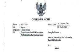 Gubernur Aceh Minta Gim PUBG Diblokir