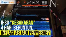 Tingginya Inflasi AS Jadi Penyebab IHSG Anjlok 4 Hari Beruntun?