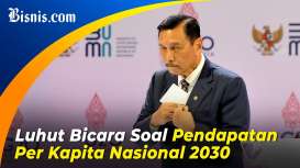 Luhut Sebut Pendapatan Per Kapita Indonesia Tembus 10.000 Dolar AS