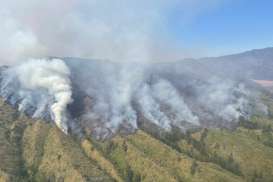 Jatim Terus Upayakan Pemadaman Kebakaran Lahan Gunung Bromo