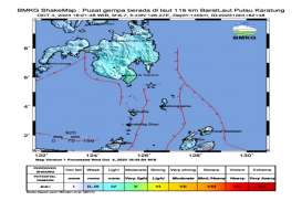 Gempa 6,7 SR Guncang Pulau Karatung Sulawesi Utara