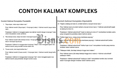 Contoh Kalimat Kompleks Lengkap dengan Pola dan Penjelasannya