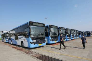 26 Bus Listrik Tiba, DAMRI Segera Operasikan di Koridor Busway Jakarta Akhir Tahun Ini