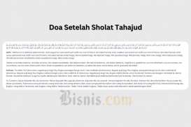 Bacaan Doa dan Dzikir setelah Sholat Tahajud