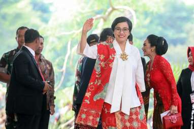 Sri Mulyani Hadir di Sidang Tahunan MPR 2024 Pakai Kebaya Merah Putih