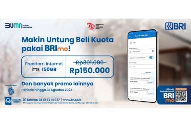 Beli Pulsa/Paket Data di BRImo, Nikmati Promo Seru Akhir Bulan!