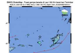 Gempa Magnitudo 6,2 Guncang Tanimbar