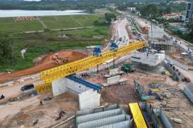 Proyek Flyover Sei Ladi Masuki Tahap Pemasangan Balok Penyangga Utama