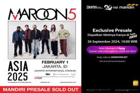 32.055 Tiket Maroon 5 Live in Jakarta Ludes Terjual di Livin' by Mandiri