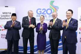 Prabowo Bertemu Para Pemimpin MIKTA di KTT G20 Brasil