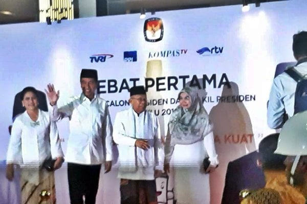 Jokowi-Ma\'ruf Tiba di Hotel Bidakara