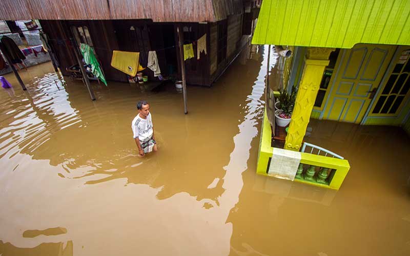 Sejumlah Kabupaten Di Kalimantan Selatan Terendam Banjir Akibat Meluapnya Sungai Matapura