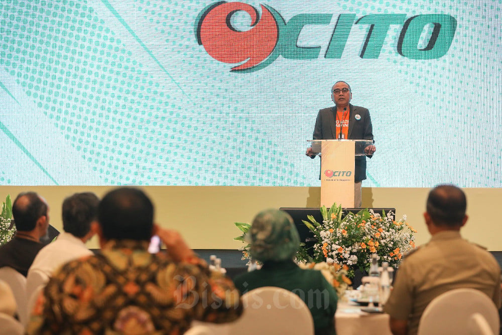Direktur Utama PT Cito Putra Utama, Haryadi Ibnu Junaedi memberikan sambutan saat acara peluncuran 3 Cabang Terbaru di Jakarta, Selasa (30/5/2023). Bisnis/Eusebio Chrysnamurti