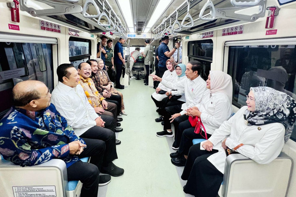 Presiden Jokowi Resmikan LRT Jabodebek Di Stasiun LRT Dukuh Atas