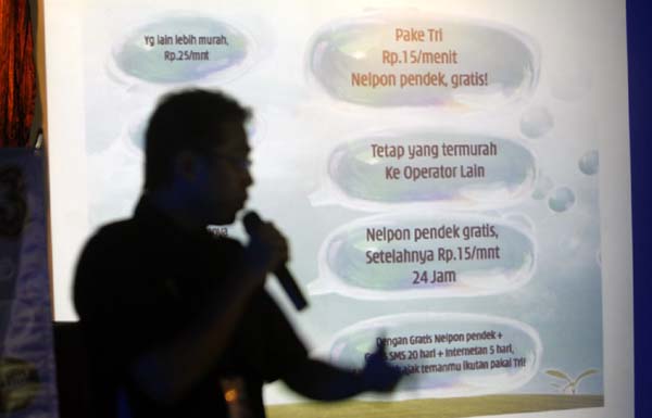  FOTO: Tarif baru operator seluler Tri