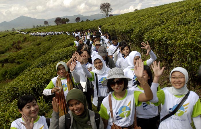  FOTO: Ratusan karyawan Bank BJB ikuti acara Tea Walk