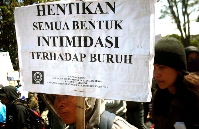  FOTO: Ratusan buruh minta perlindungan Pemprov Jabar