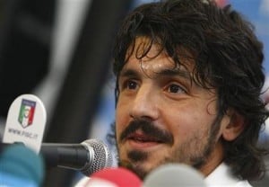  Gelandang AC Milan Gattuso dilarikan ke rumah sakit