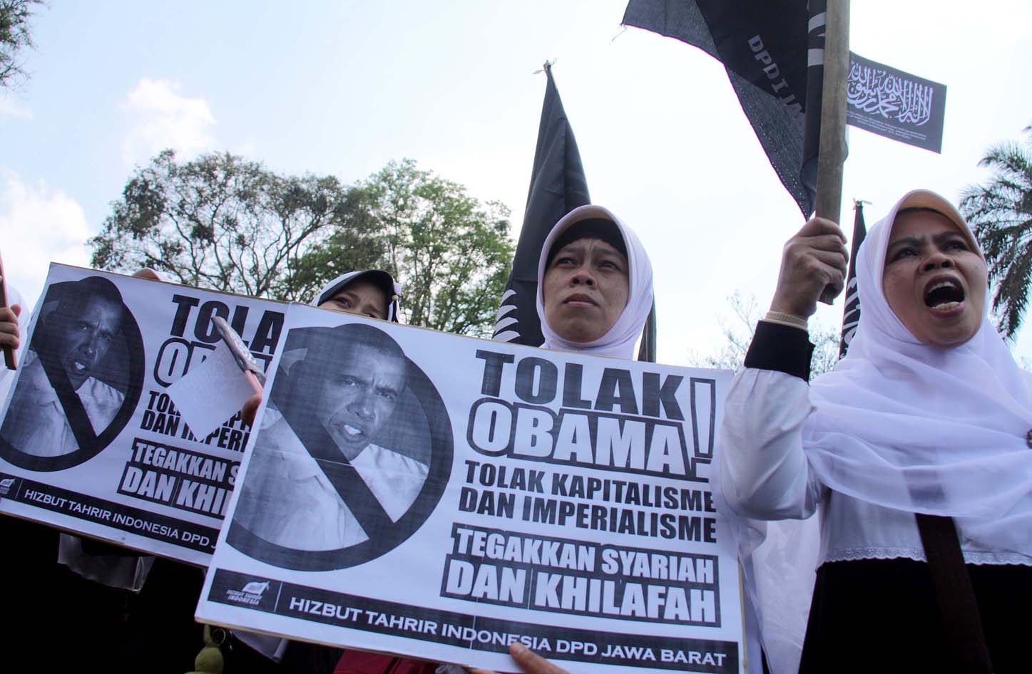  FOTO: Hizbutahrir tolak kedatangan Barack Obama 