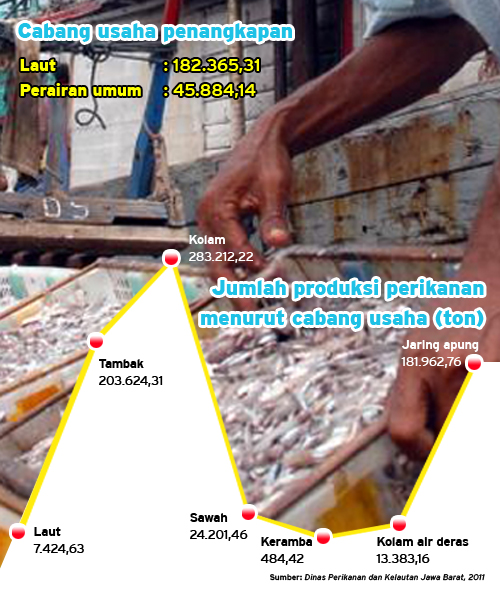  Produksi perikanan Jabar menurut cabang usaha