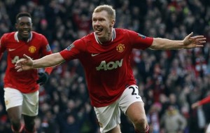  SEPAK BOLA: Paul Scholes cetak rekor pencetak gol MU tertua